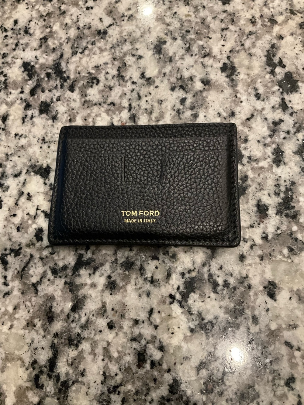 Tom Ford Black Leather Card Holder